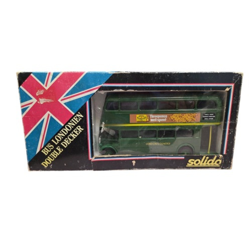 Solido Large Brymay Matches Double Decker Green Bus 1:50 Scale #4402